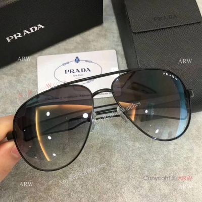 Replica Prada Black Sunglasses - Prada double-bar Sunglasses for Men
